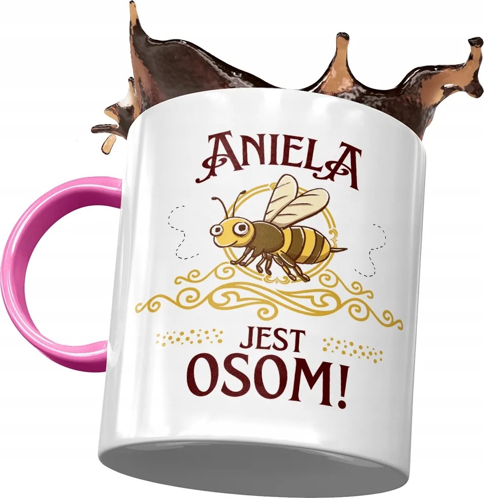 Rózsaszín Bögre Angyalbarátoknak Ajándék Nyomtatott Fotóval