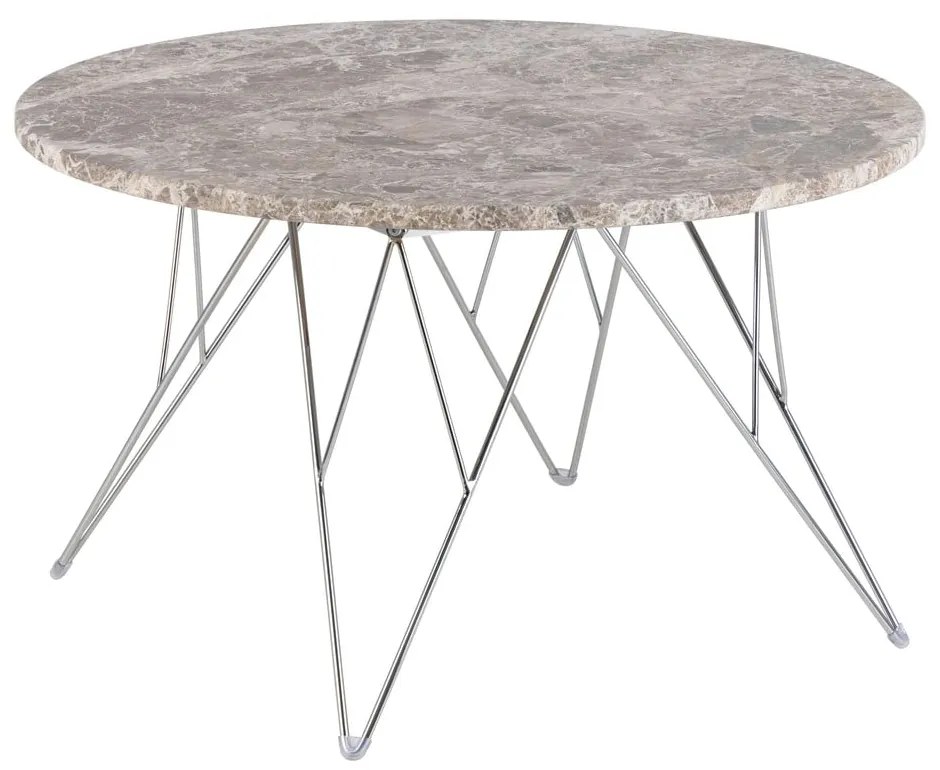 Szürke márvány kerek dohányzóasztal ø 80 cm Prunus – Actona