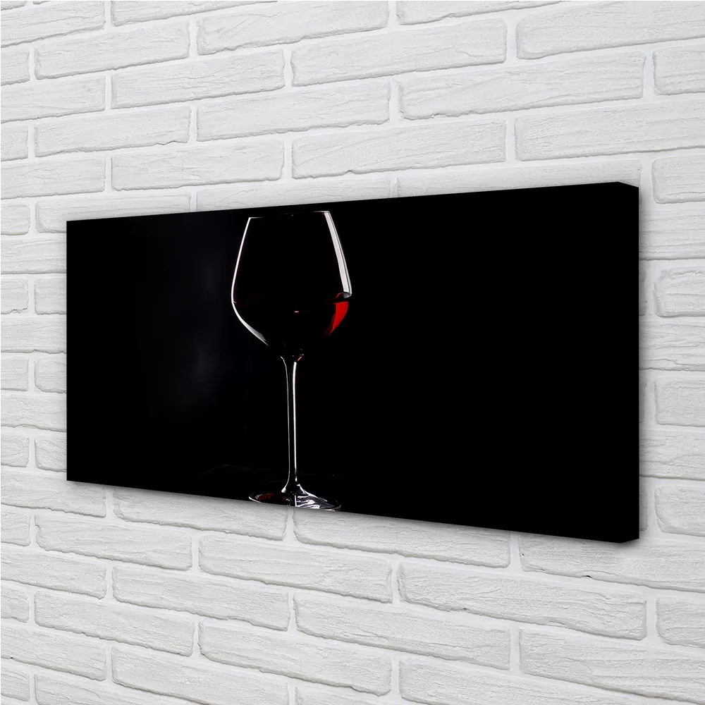 Canvas képek Fekete háttér egy pohár bor 100x50 cm