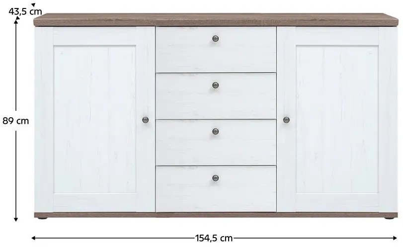 Komód Telegrafo 1 (canyon fenyő + sonoma trüffel tölgy) . 1116508