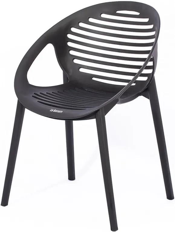 Joanna fekete rakásolható kerti szék - Le Bonom