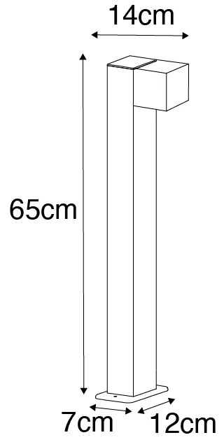 Ipari kültéri állólámpa antik arany 65 cm IP44 - Baleno