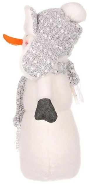 Karácsonyi dekoráció Hóember LED csillagokkal, magasság 40 cm, fehér