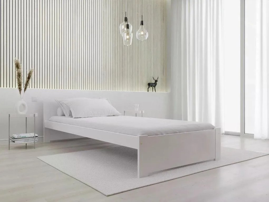 Ágy IKAROS 80 x 200 cm, fehér Ágyrács: Ágyrács nélkül, Matrac: Matrac nélkül