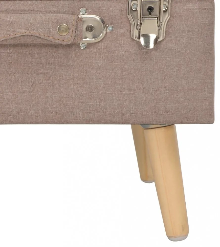 barna kárpitozott tárolóülőke 40 cm