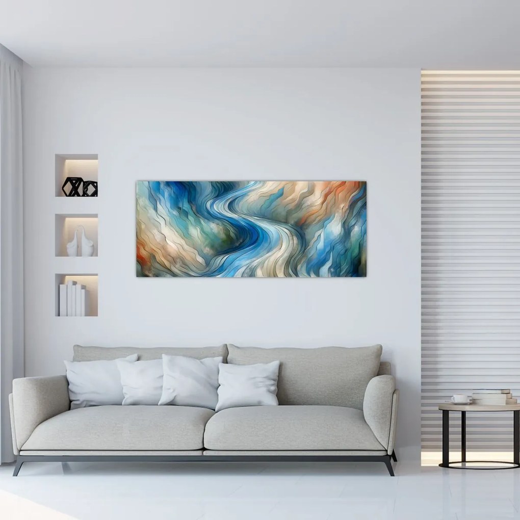 Kép - Absztrakt áramlat (120x50 cm)