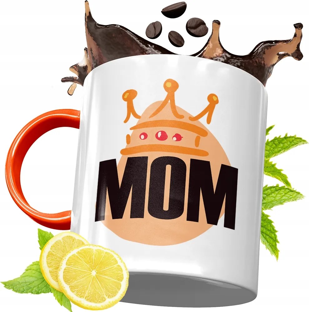 Narancssárga Bögre Anyák Napjára Ajándék fényképes nyomattal