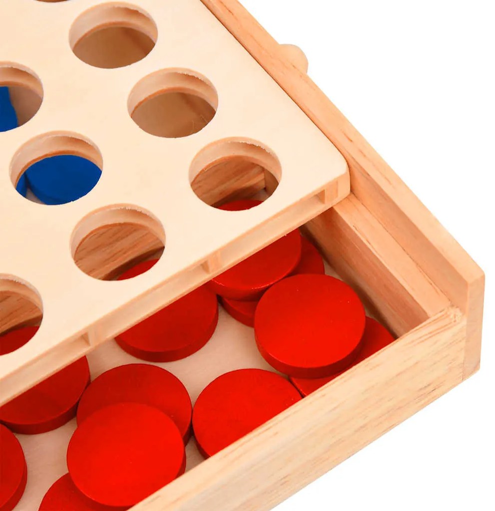 tömör fa 4 egy sorban játék 24 x 15 x 4 cm