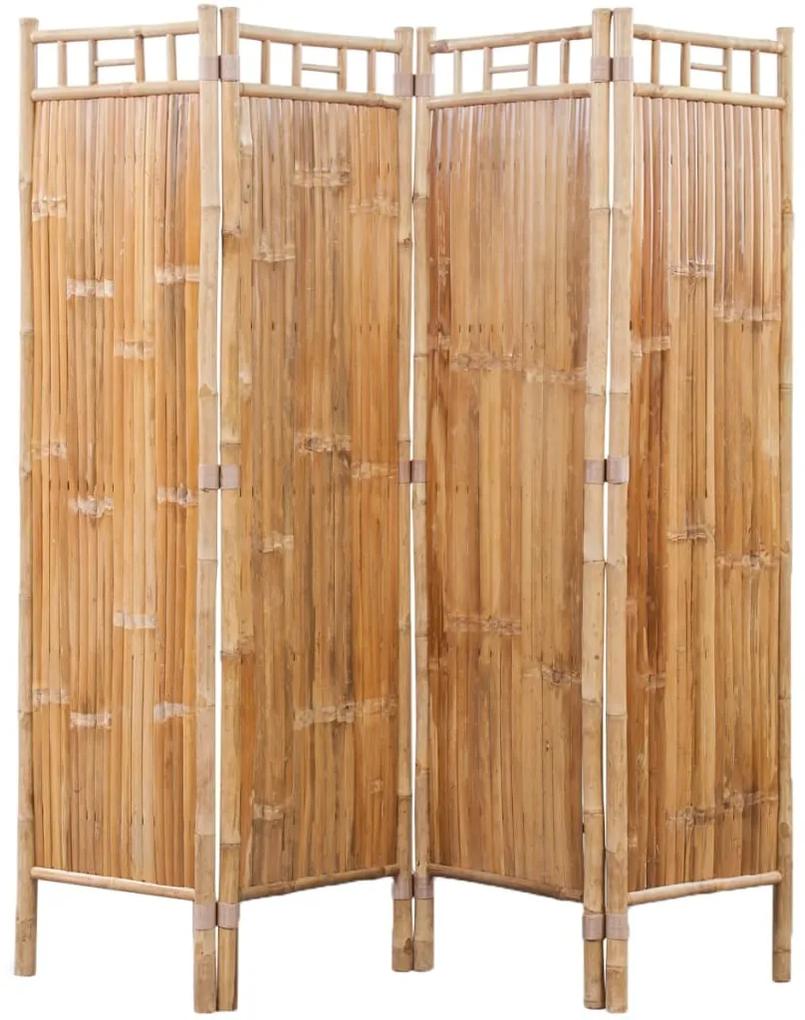 vidaXL 4 paneles bambusz paraván