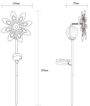 Globo 36576 - LED Napelemes dekoráció LED/0,02W/3V IP44