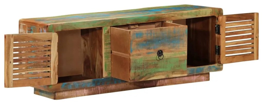 tömör újrahasznosított fa TV-szekrény 110 x 30 x 40 cm