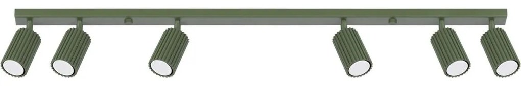 Sollux SL.1623 - Spotlámpa KARBON 6xGU10/10W/230V zöld