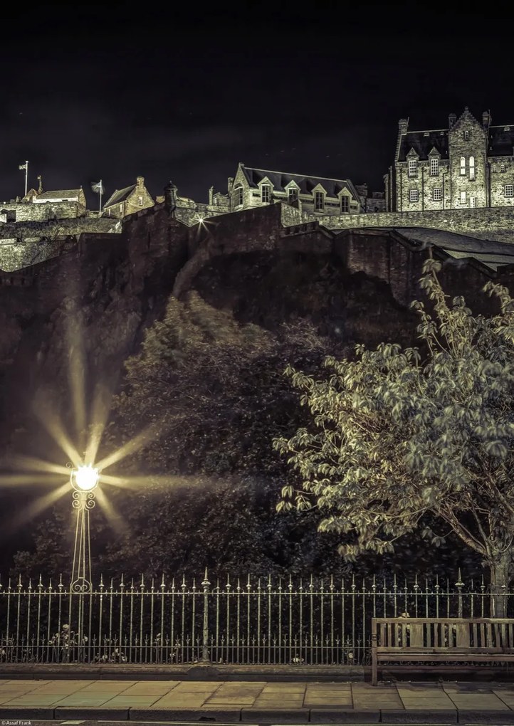 Poszter 29,7x42cm Edinburgh-i kastély éjszaka, Assaf Frank