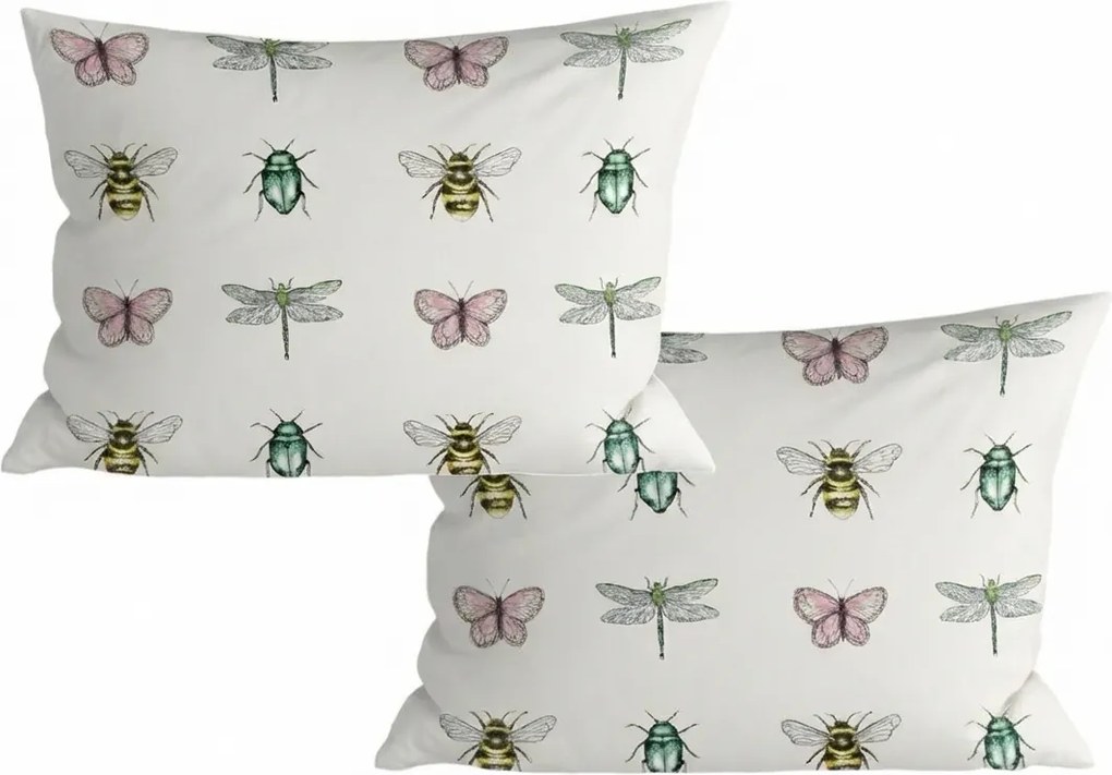 Szett 2 db díszpárnahuzat TINY WINGS 40x60 cm, fehér