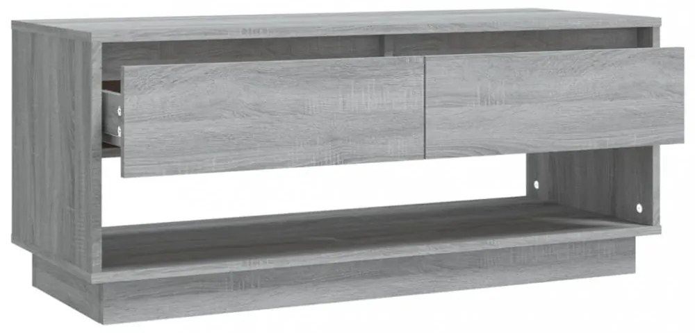szürke sonoma színű szerelt fa TV-szekrény 102x41x44 cm
