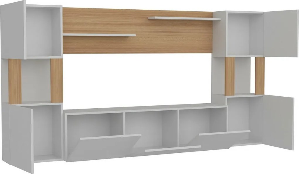 Lore White and Teak TV-fal