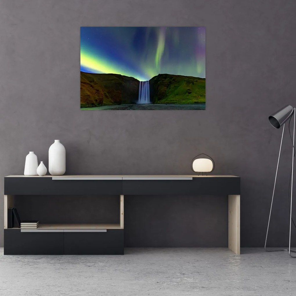 Kép - Aurora Borealis Izlandon (90x60 cm)