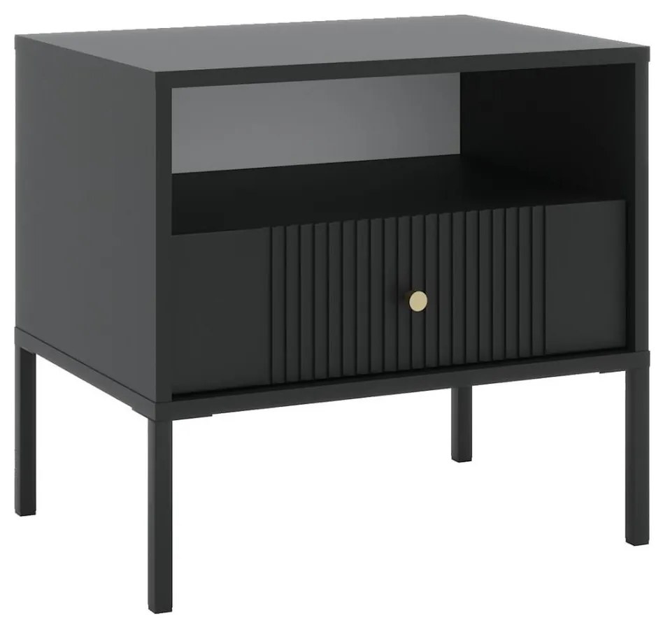 LUE fekete éjjeliszekrény