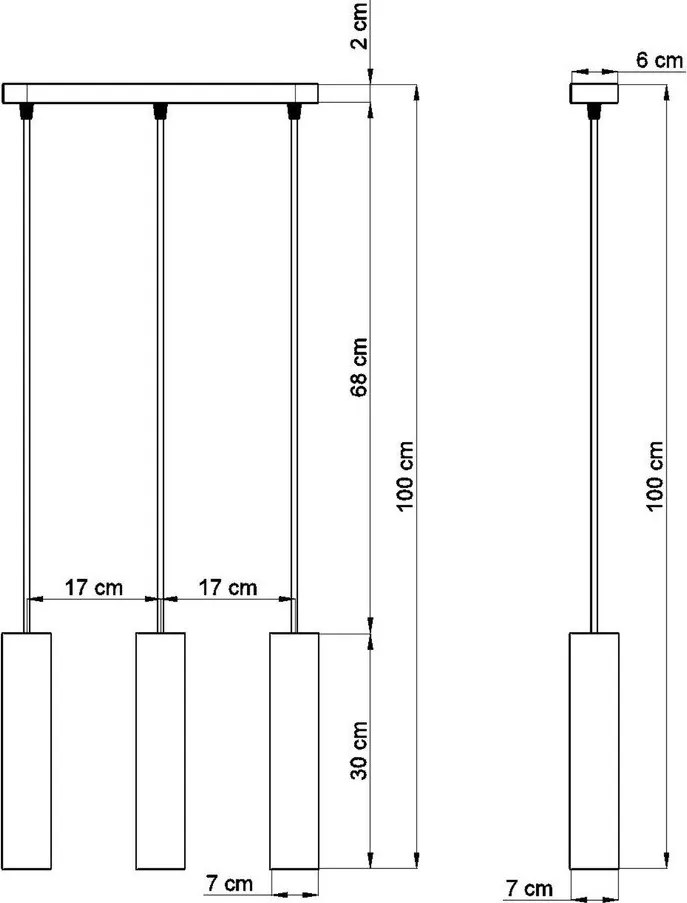 Szürke beton függőlámpa Fadre – Sollux