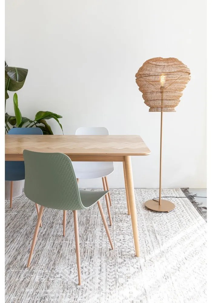 Étkezőasztal tölgyfa dekorral 80x160 cm Fabio – White Label