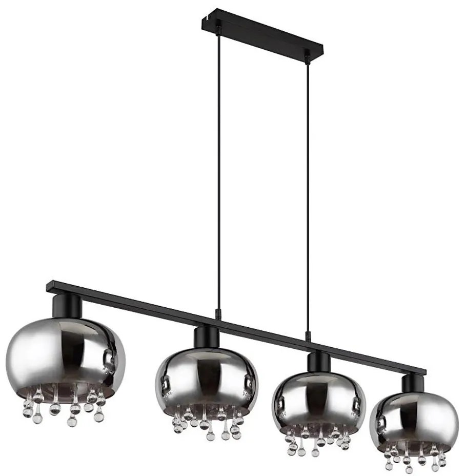 Globo 15839-4H - Csillár zsinóron CORRY 4xE27/9W/230V fekete