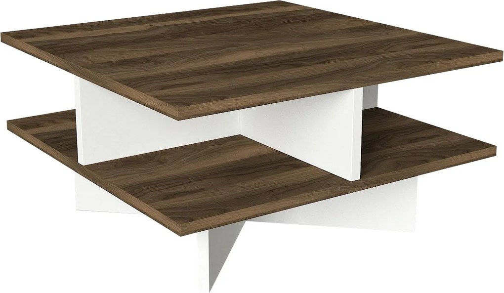 Dohányzóasztal hamton - walnut, white
