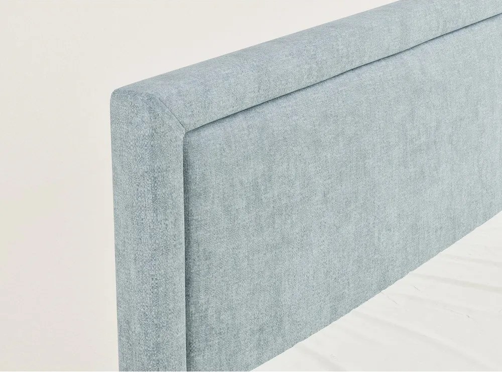 Világoskék ágyneműtartós boxspring ágy 160x200 cm Fresco – Maison de Rêve