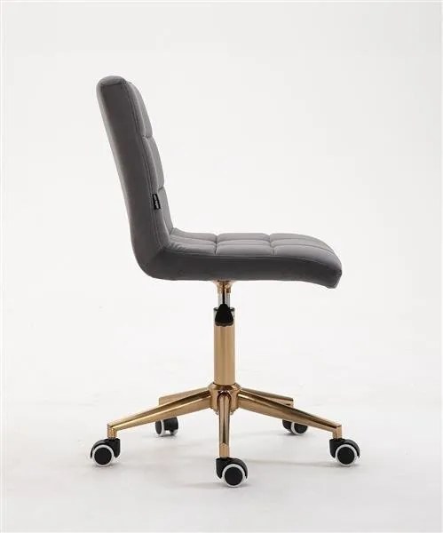 HR7009K Grafit modern velúr szék arany lábbal