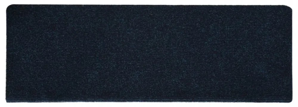 15 db tűvel lyuggatott kék szövet lépcsőszőnyeg 65x21x4 cm