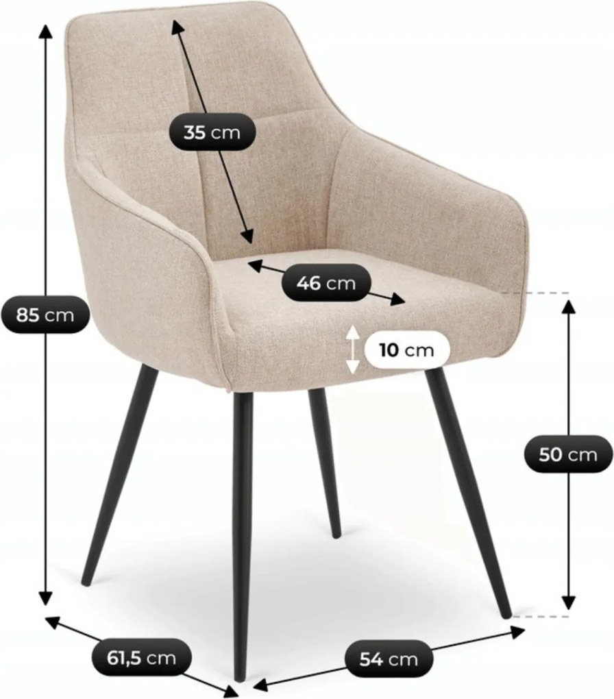 Szék bézs színben PALMA