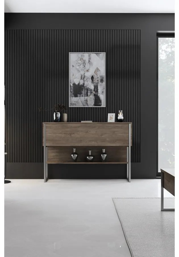 Komód Luxe - Silver, Walnut