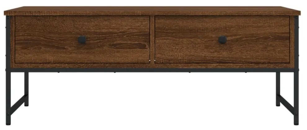 barna tölgyszínű szerelt fa dohányzóasztal 101x49x39,5 cm