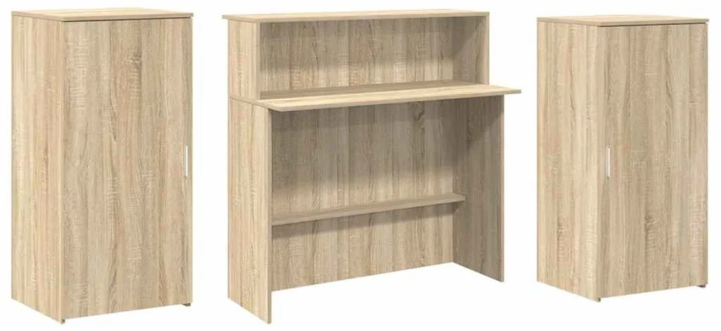 recepciós pult sonoma tölgy 200x50x103,5 cm szerelt fa