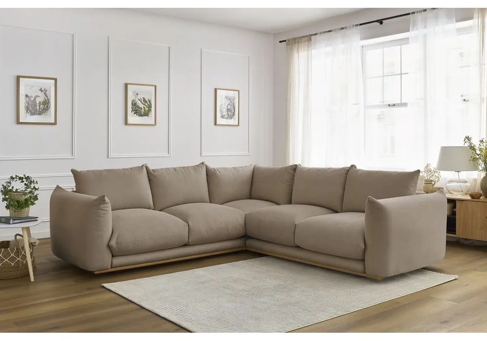 Bézs sarokkanapé Ernest – Bobochic Paris