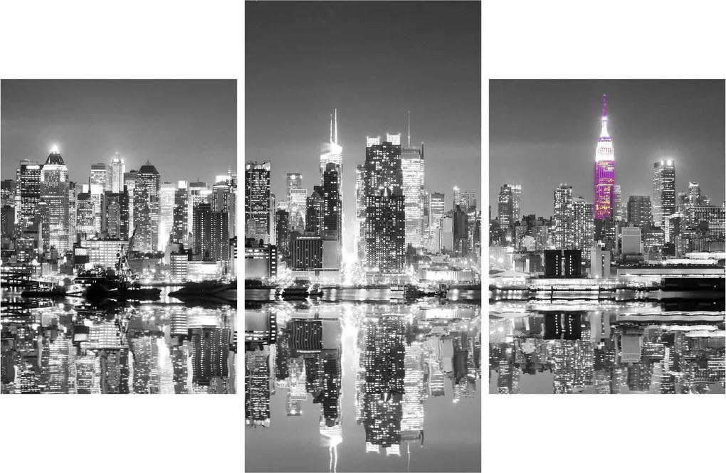 Kép - New York és a lila felhőkarcoló (90x60 cm)