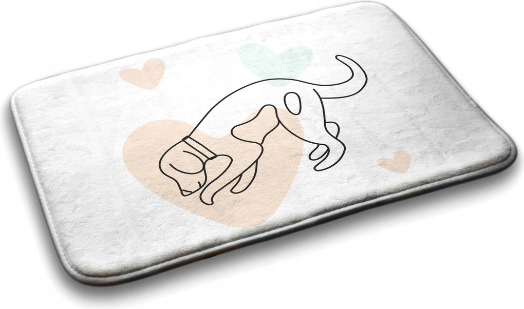 Fürdőszobaszőnyeg nedvszívó Kutya Állatok 75x45 cm