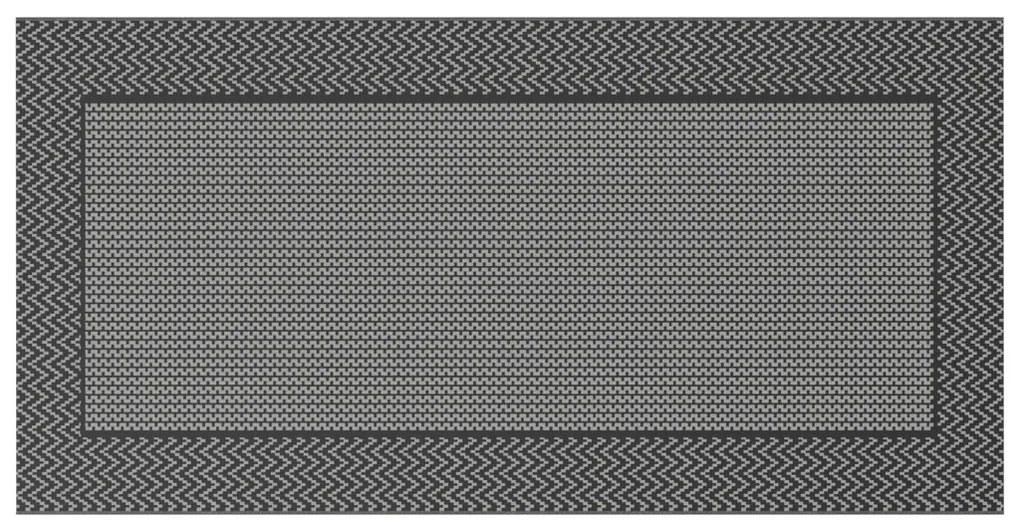 Kültéri Szőnyeg 'ARAKIL'Fekete és Szürke 250x500 cm PP