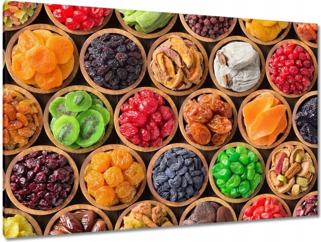 Képek 120x80 Aszalt gyümölcsök tálakban