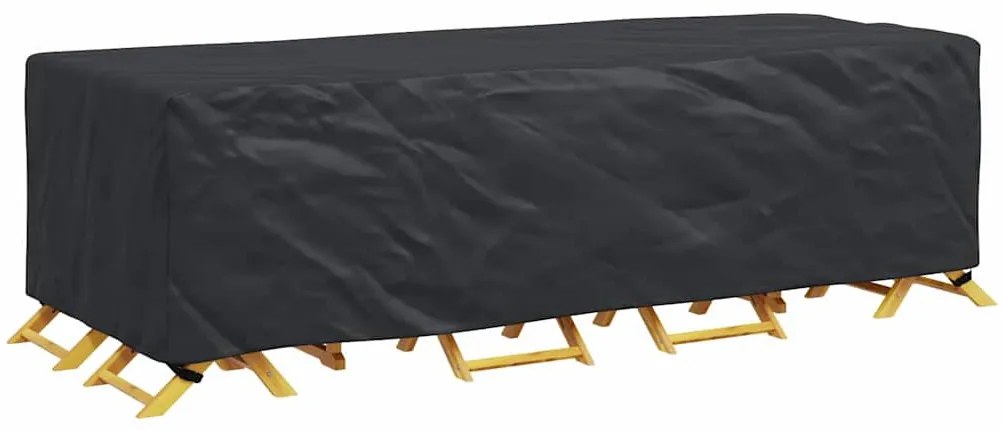Kültéri bútorhuzat Fekete 270 x 110 x 70 cm 210D