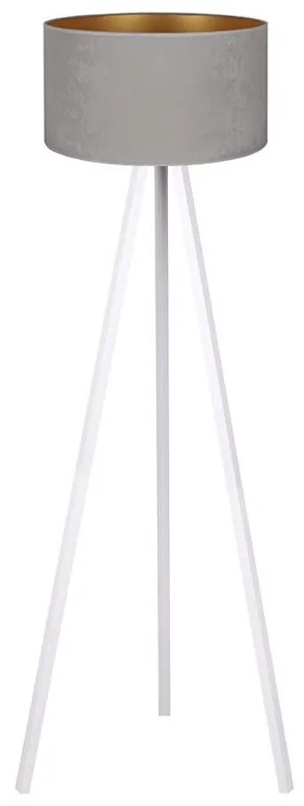 Brilagi - VELVET Állólámpa 1xE27/60W/230V fehér/szürke