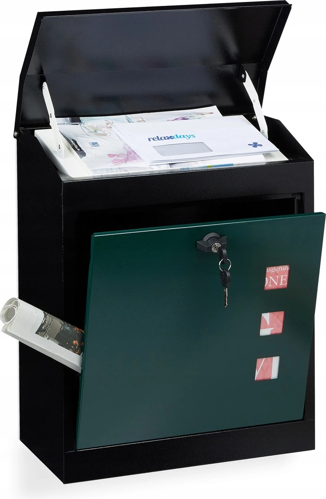 Relaxdays postaláda fekete