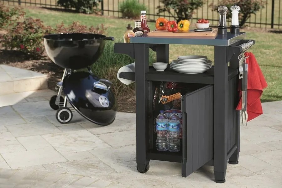 Keter UNITY 105 l kerti grillasztal, graf itová