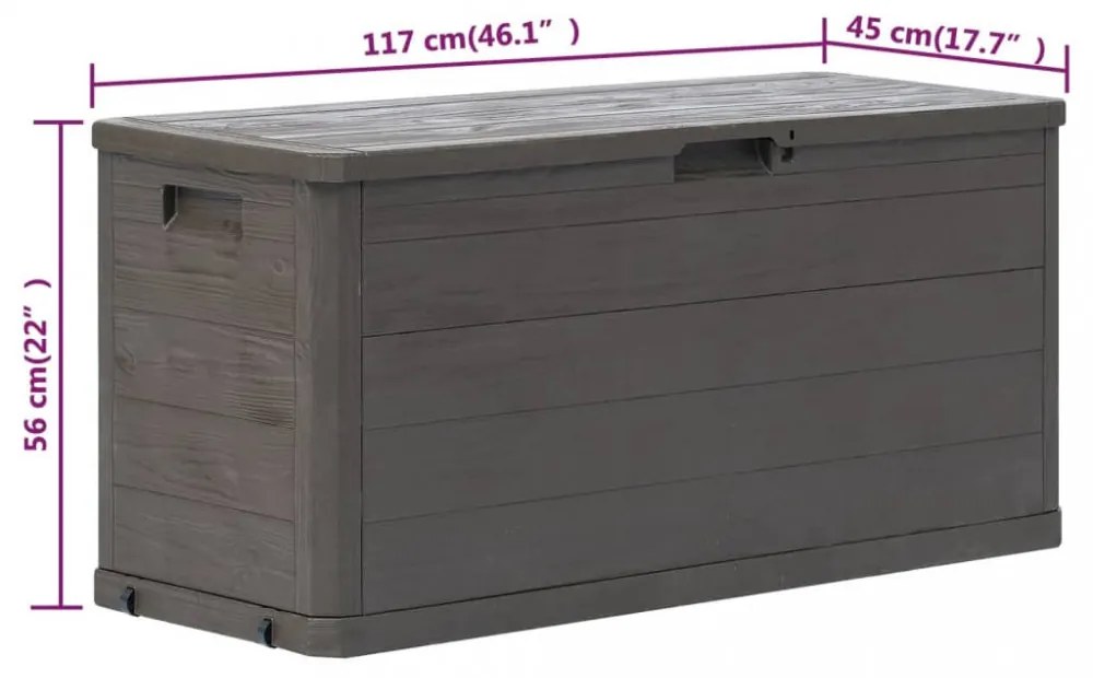 barna kerti tárolóláda 280 L