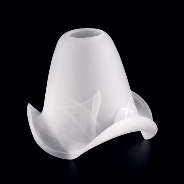 Pótló üveg SISI E14 csillárhoz, 13 cm átmérő, fehér