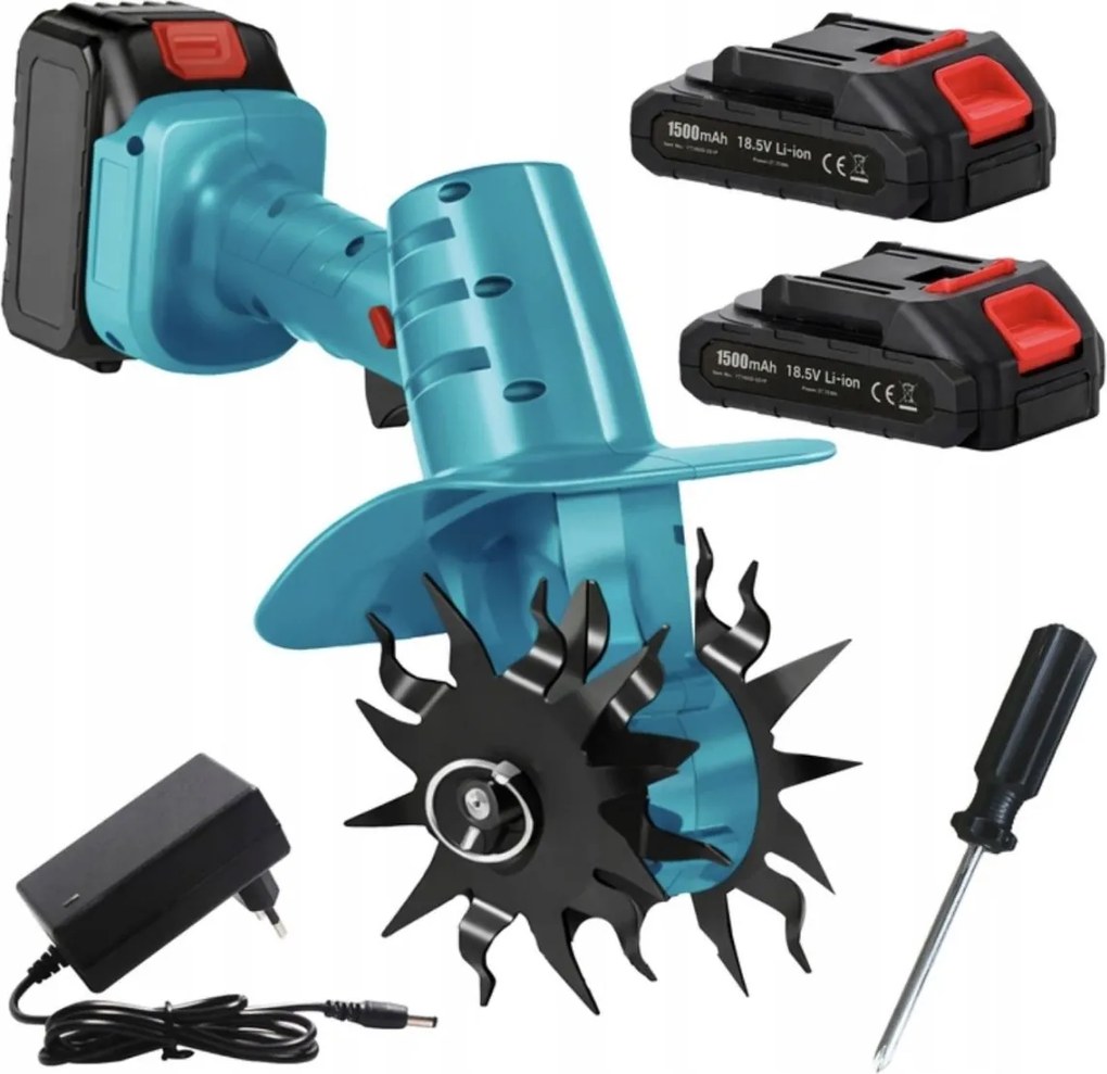 Kézi kerti kultivátor talajlazításhoz - 2 db akkumulátor