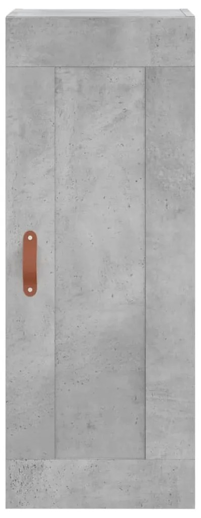 betonszürke szerelt fa fali szekrény 34,5x34x90 cm