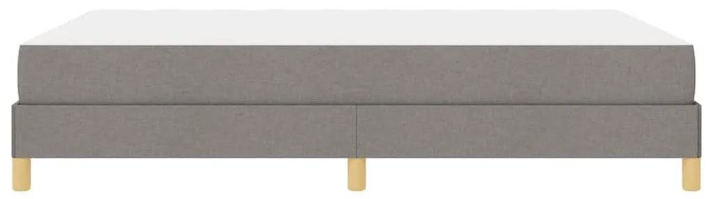 Boxrugós ágy Taupe és Barna 140 x 200 cm Textil és mérnöki fa