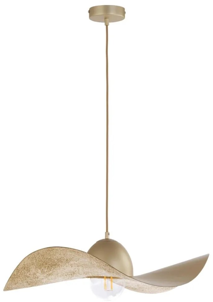 Csillár zsinóron KAPELLO 1xE27/60W/230V átm. 55 cm arany