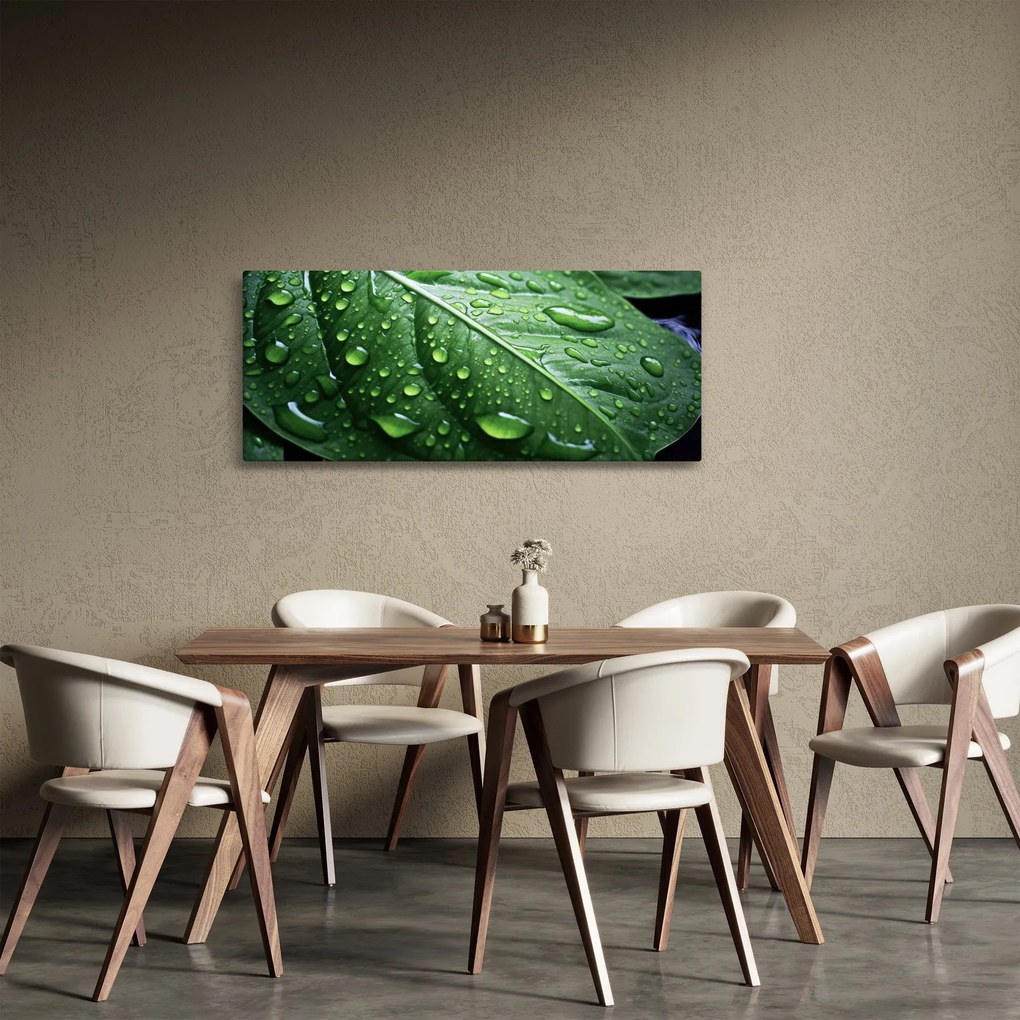 Kép - Részlet levél eső után (120x50 cm)
