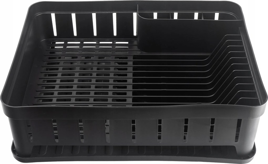 Egyszintes Evőeszközszárító Csepegtetővel, Fekete